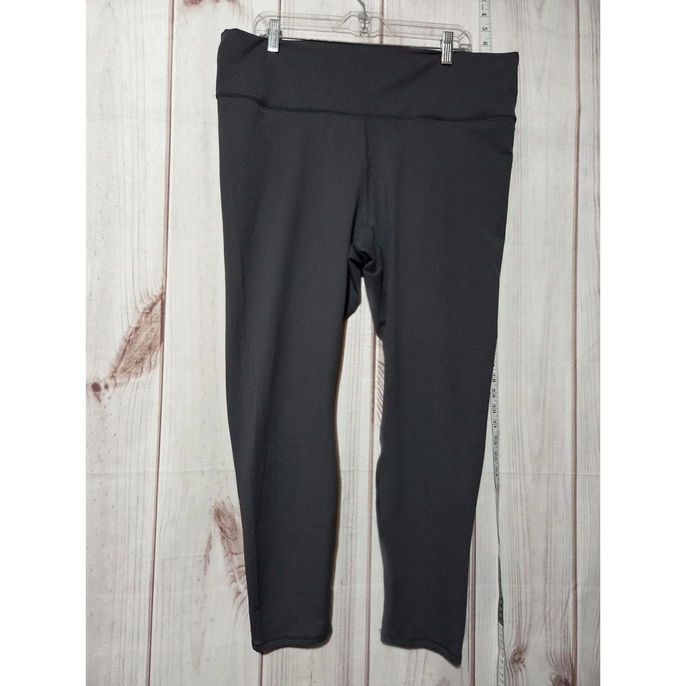 Ladies 3x Fabletics Gray Activewear Cropped Leggings Workout Athleisure Stretch